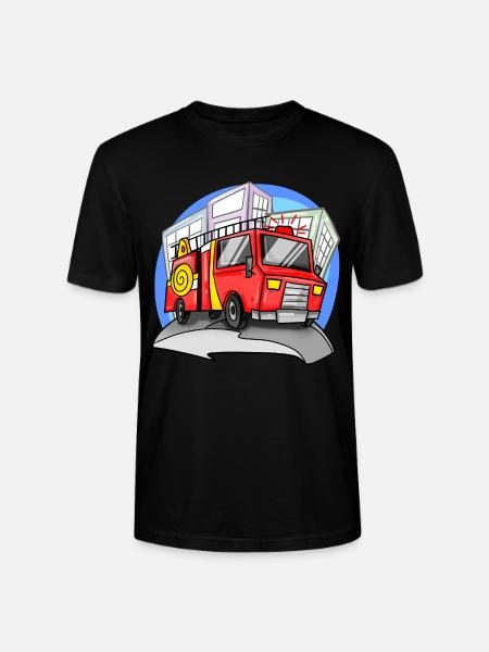 Fire brigade fire engine - Stanley/Stella CRAFTER Unisex Organic T-Shirt - black