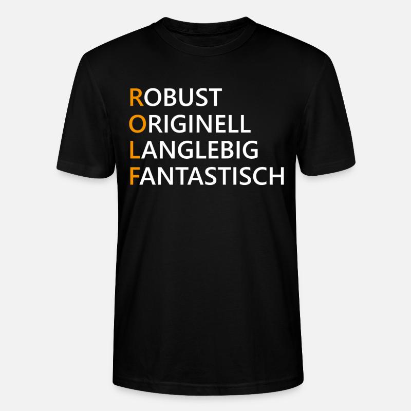 Rolf Name Geschenk - Stanley/Stella Unisex Bio-T-Shirt CRAFTER - Schwarz