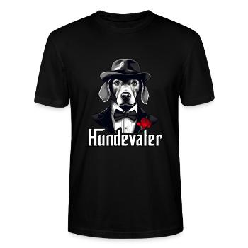 Dog Father, Mafia, Labrador, Dog Father - Stanley/Stella CRAFTER Unisex Organic T-Shirt - black - Front - Alina (178cm) & Michal (187cm)