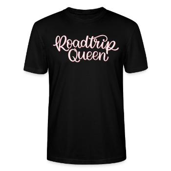 Road Trip Queen - T-shirt bio CRAFTER Stanley Stella Unisexe - noir - Devant - Alina (178cm) & Michal (187cm)