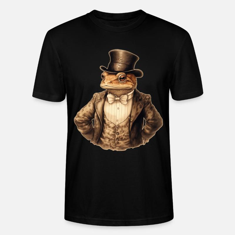 Frosch Steampunk - Stanley/Stella Unisex Bio-T-Shirt CRAFTER - Schwarz