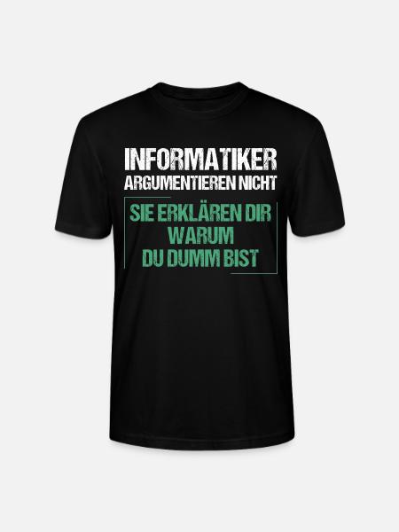 Computer scientists don't argue - Stanley/Stella CRAFTER Unisex Organic T-Shirt - black