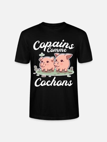 Copains Comme Cochon Citation Homme Meilleur Ami - T-shirt bio CRAFTER Stanley Stella Unisexe - noir