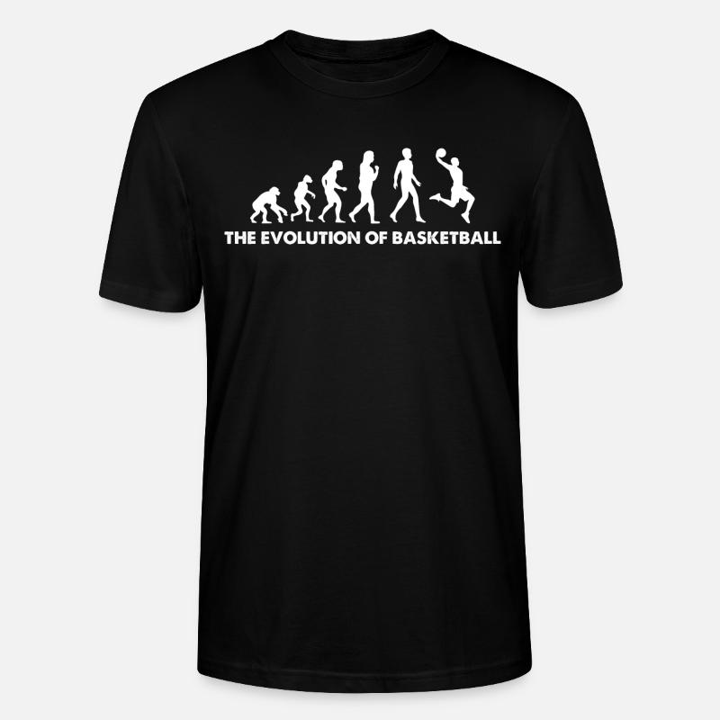 L’évolution du basket-ball - T-shirt bio CRAFTER Stanley Stella Unisexe - noir