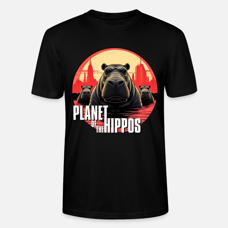 Planet der Nilpferde - Stanley/Stella Unisex Bio-T-Shirt CRAFTER - Schwarz
