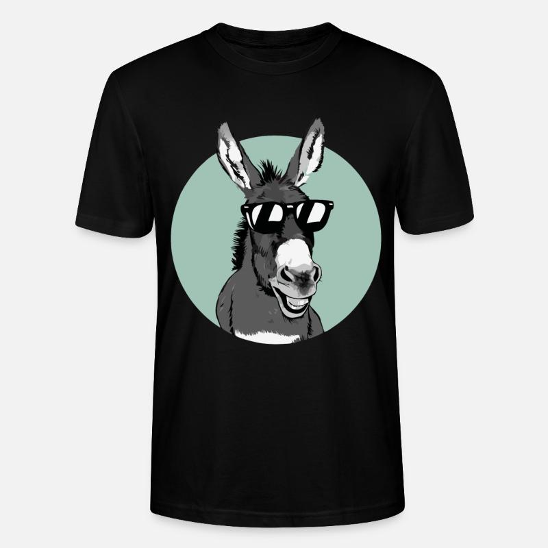 Esel Eselchen Maultier Muli - Stanley/Stella Unisex Bio-T-Shirt CRAFTER - Schwarz