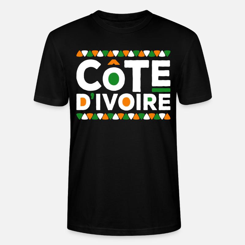 Ivoirien Drapeau Côte D'Ivoire - T-shirt bio CRAFTER Stanley Stella Unisexe - noir