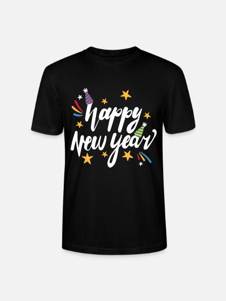 happy New Year - Stanley/Stella CRAFTER Unisex Organic T-Shirt - black