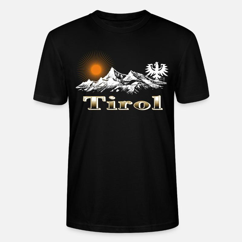 Tiroler Berge - Stanley/Stella Unisex Bio-T-Shirt CRAFTER - Schwarz