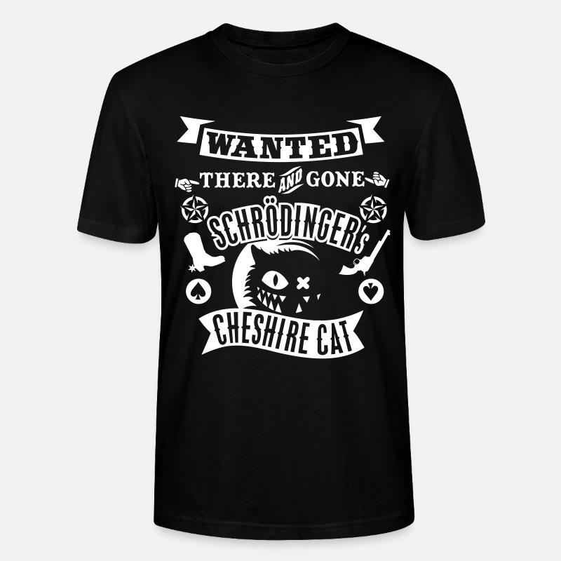 T-shirt Cheshire Cat De Schrödinger - T-shirt bio CRAFTER Stanley Stella Unisexe - noir