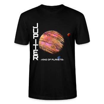 Jupiter king of planets - T-shirt bio CRAFTER Stanley Stella Unisexe - noir - Devant - Alina (178cm) & Michal (187cm)