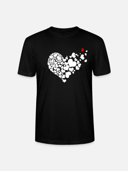 Heart from heart - Stanley/Stella CRAFTER Unisex Organic T-Shirt - black