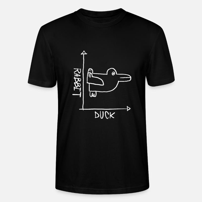 Rabbit Duck Ducks Duck - Stanley/Stella CRAFTER Unisex Organic T-Shirt - black