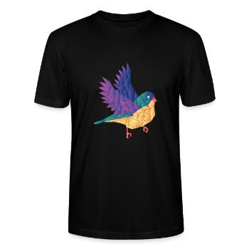 Oiseau - T-shirt bio CRAFTER Stanley Stella Unisexe - noir - Devant - Alina (178cm) & Michal (187cm)