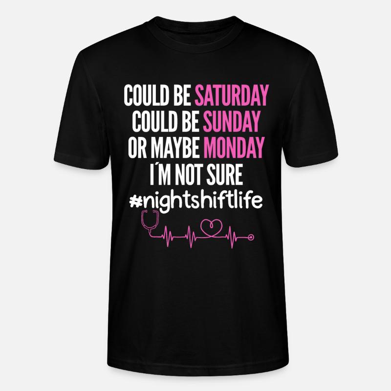 Infirmière de nuit - T-shirt bio CRAFTER Stanley Stella Unisexe - noir