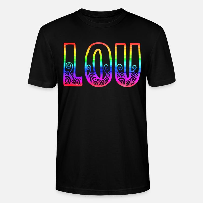 lou rs regenbogen - Stanley/Stella Unisex Bio-T-Shirt CRAFTER - Schwarz