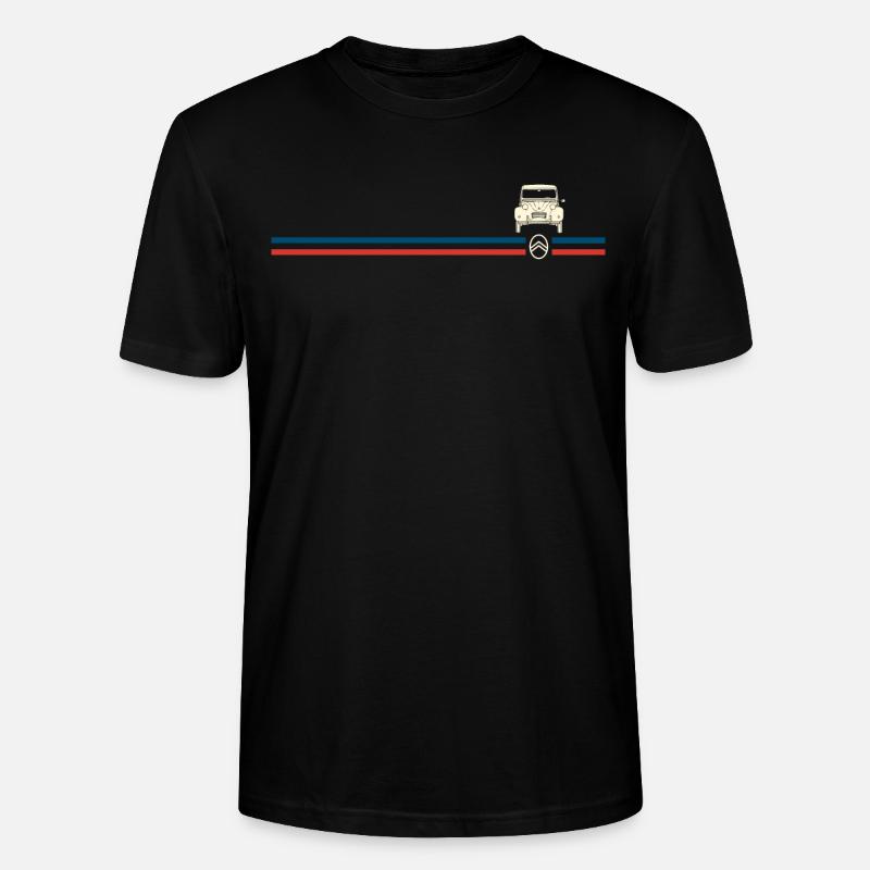 Citroën Logo Stripes 2CV Model - Stanley/Stella CRAFTER Unisex Organic T-Shirt - black