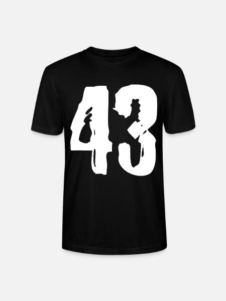 Maillot numéro 43 - T-shirt bio CRAFTER Stanley Stella Unisexe - noir
