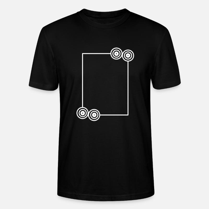 Elongated white frame basic text - Stanley/Stella CRAFTER Unisex Organic T-Shirt - black