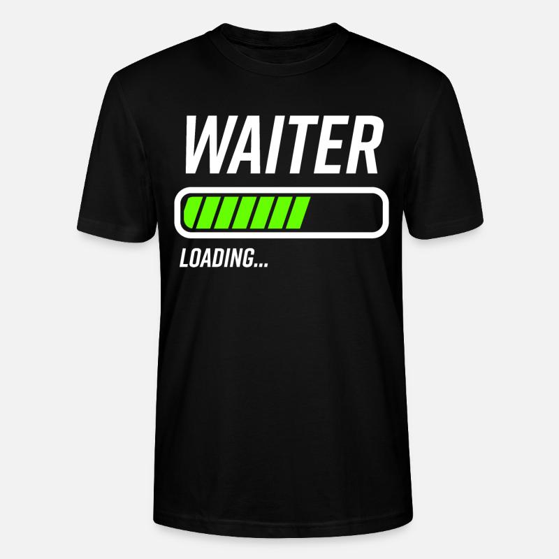 Waiter Loading Bar - Stanley/Stella CRAFTER Unisex Organic T-Shirt - black