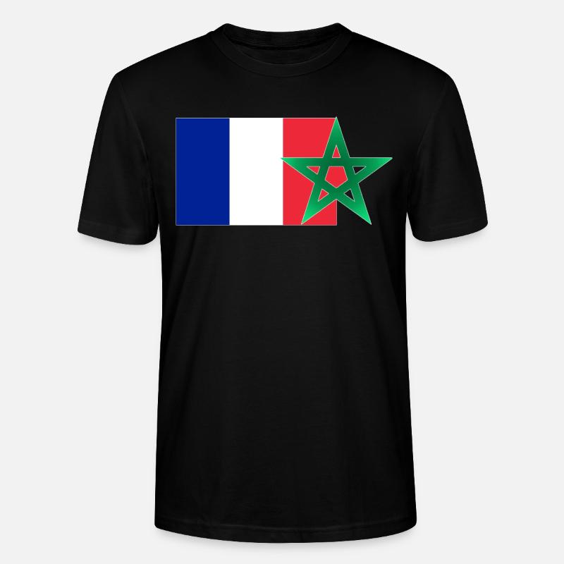 Marokko & Frankreich - Stanley/Stella Unisex Bio-T-Shirt CRAFTER - Schwarz