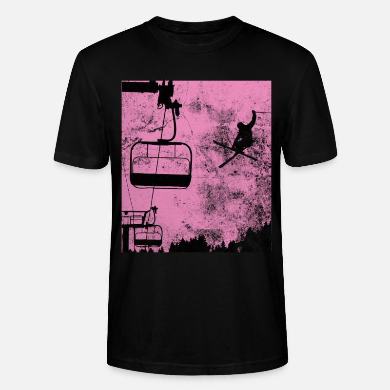 Ski - (2) - T-shirt bio CRAFTER Stanley Stella Unisexe - noir
