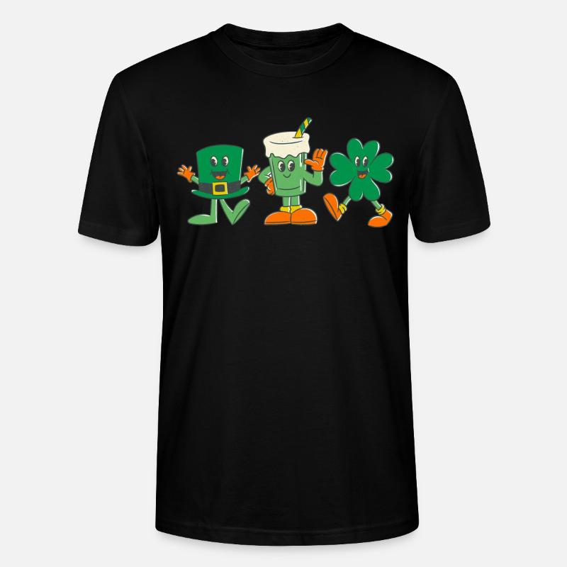 Bonne Saint-Patrick. La Saint-Patrick! - T-shirt bio CRAFTER Stanley Stella Unisexe - noir