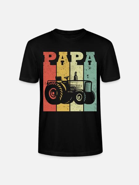 Dad tractor farmer - Stanley/Stella CRAFTER Unisex Organic T-Shirt - black