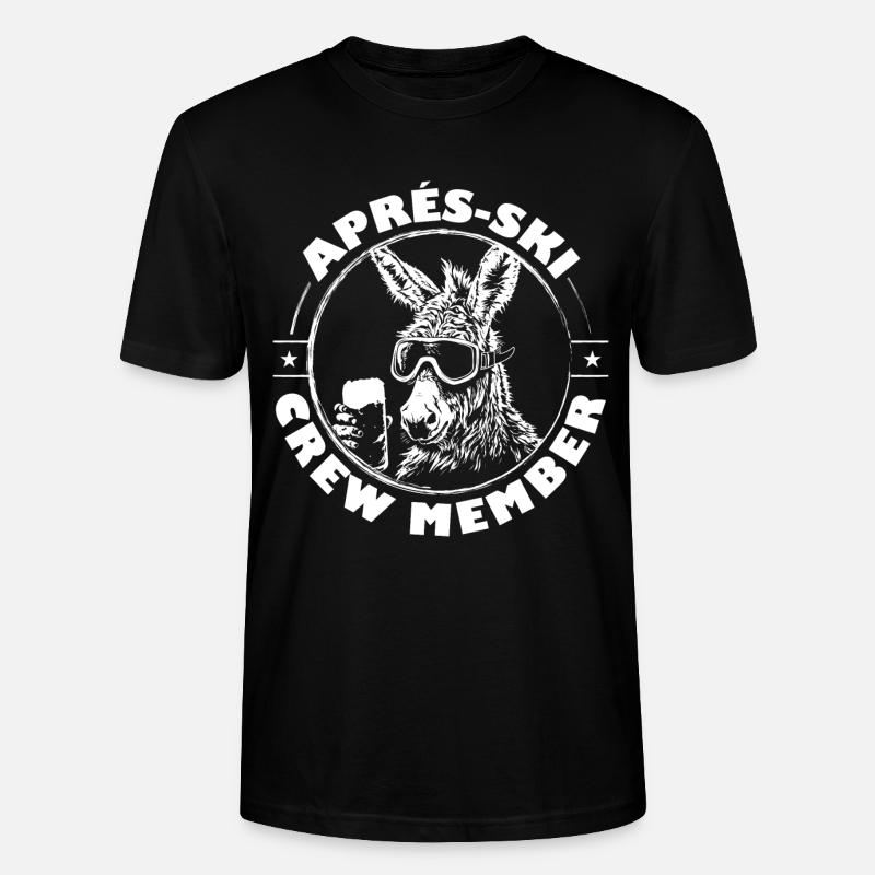 Esel Apres Ski Team Spruch - Stanley/Stella Unisex Bio-T-Shirt CRAFTER - Schwarz