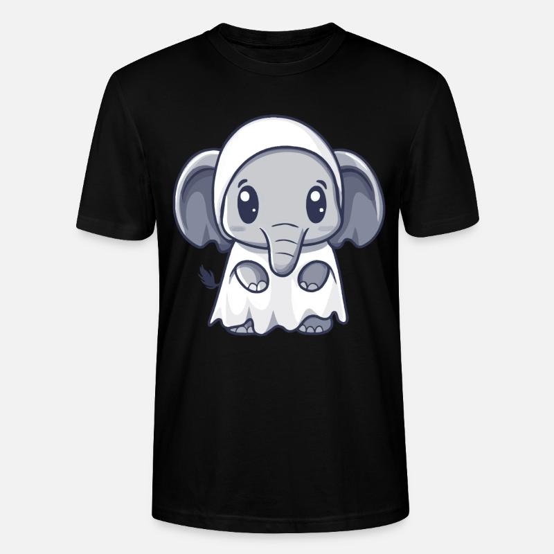 Mammoth Halloween Comic Ghost - Stanley/Stella CRAFTER Unisex Organic T-Shirt - black