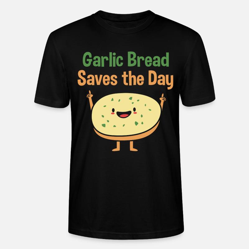 Brot Knoblauch - Stanley/Stella Unisex Bio-T-Shirt CRAFTER - Schwarz