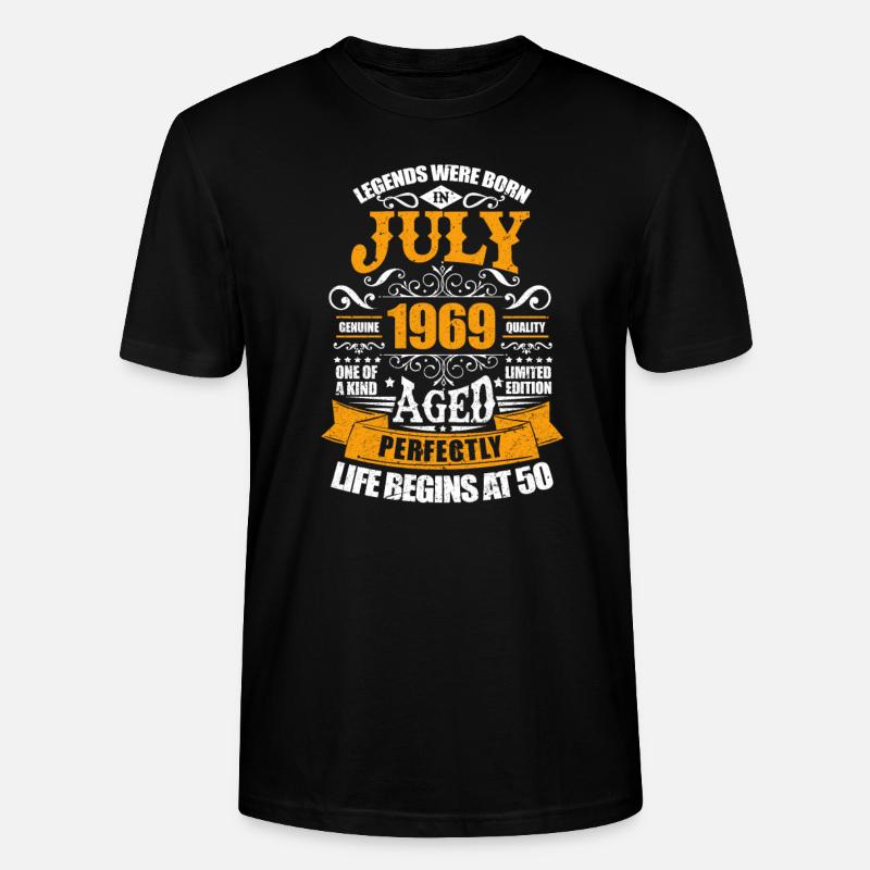 Juli 1969 - Stanley/Stella Unisex Bio-T-Shirt CRAFTER - Schwarz