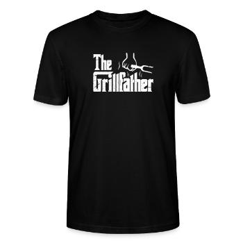 Grillkönig - Stanley/Stella Unisex Bio-T-Shirt CRAFTER - Schwarz - Vorne - Alina (178cm) & Michal (187cm)