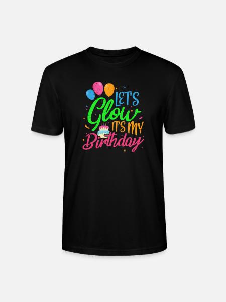 Birthday Glow - Stanley/Stella CRAFTER Unisex Organic T-Shirt - black
