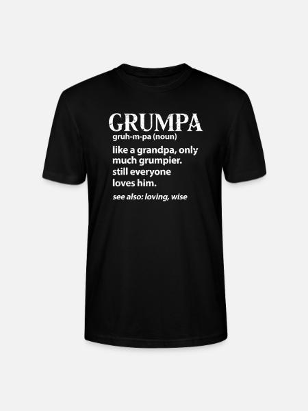 grandfather - Stanley/Stella CRAFTER Unisex Organic T-Shirt - black