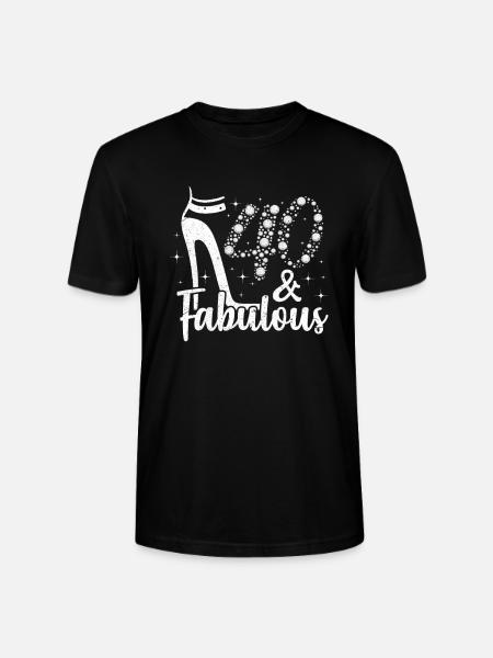 40th birthday - Stanley/Stella CRAFTER Unisex Organic T-Shirt - black