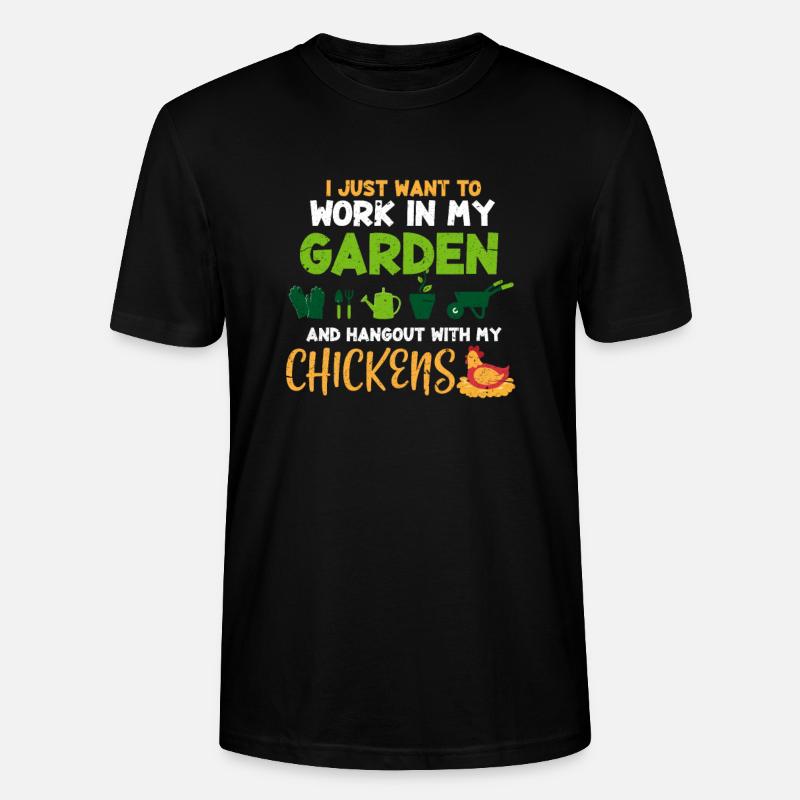 Garten Hühnerstall - Stanley/Stella Unisex Bio-T-Shirt CRAFTER - Schwarz