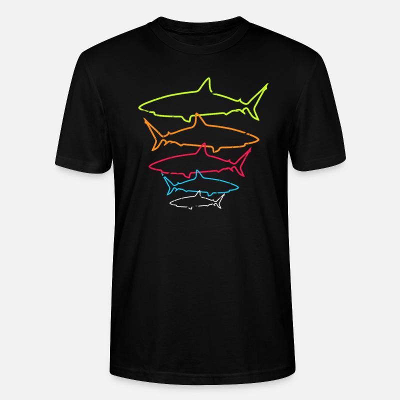 requins - T-shirt bio CRAFTER Stanley Stella Unisexe - noir