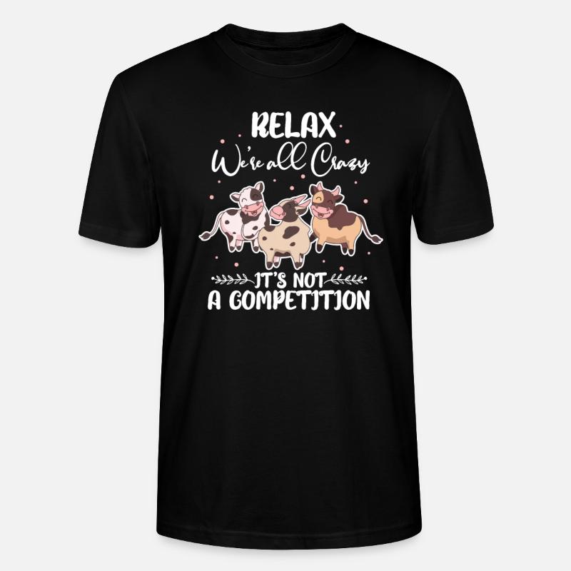 vaches - T-shirt bio CRAFTER Stanley Stella Unisexe - noir