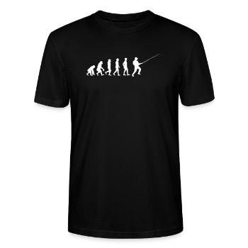 Angler Evolution - Stanley/Stella Unisex Bio-T-Shirt CRAFTER - Schwarz - Vorne - Alina (178cm) & Michal (187cm)