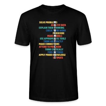 Mathe Mathematik Lehrer Algebra Schule Pi Geschenk - Stanley/Stella Unisex Bio-T-Shirt CRAFTER - Schwarz - Vorne - Alina (178cm) & Michal (187cm)