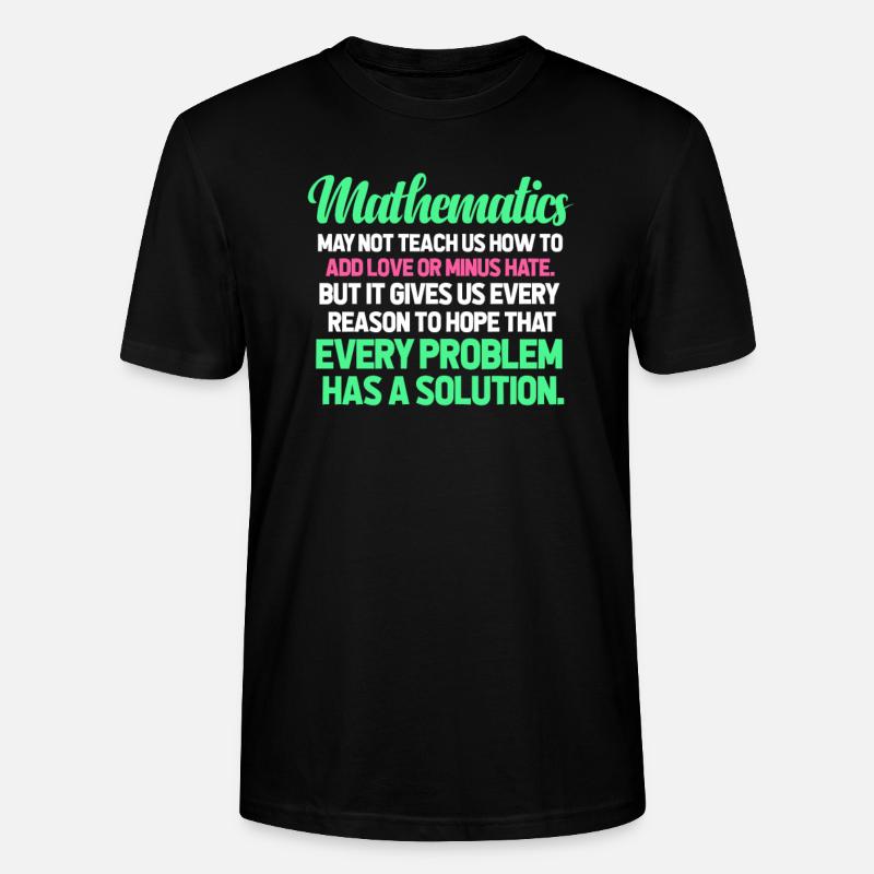 Mathe - Stanley/Stella Unisex Bio-T-Shirt CRAFTER - Schwarz