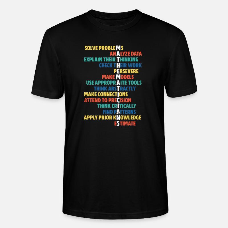 math - T-shirt bio CRAFTER Stanley Stella Unisexe - noir