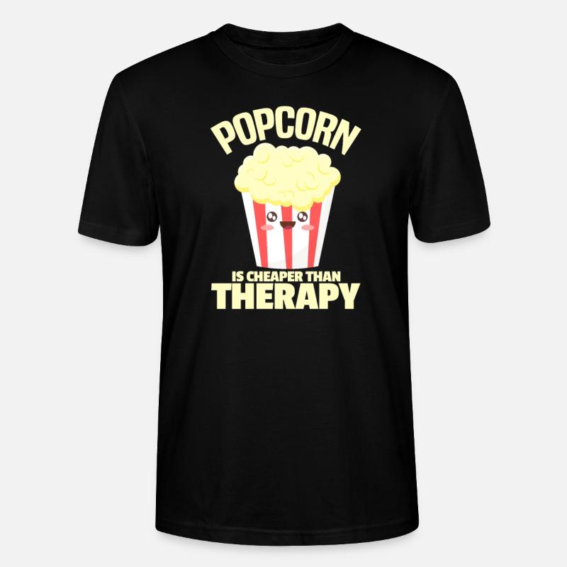 Popcorn - Stanley/Stella CRAFTER Unisex Organic T-Shirt - black