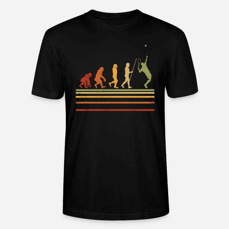 Tennis Evolution - Stanley/Stella CRAFTER Unisex Organic T-Shirt - black