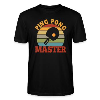 Ping Pong Ping Pong Cadeau - T-shirt bio CRAFTER Stanley Stella Unisexe - noir - Devant - Alina (178cm) & Michal (187cm)