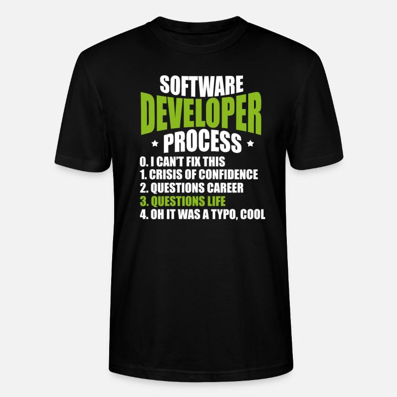 software developer - Stanley/Stella CRAFTER Unisex Organic T-Shirt - black