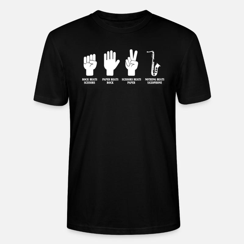 Saxophon - Stanley/Stella Unisex Bio-T-Shirt CRAFTER - Schwarz