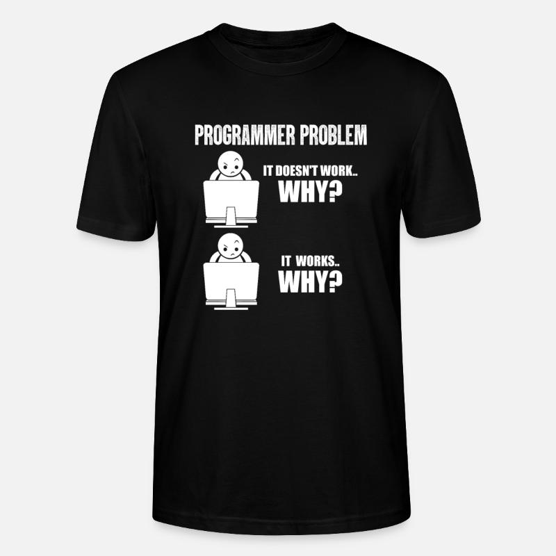 programmeur - T-shirt bio CRAFTER Stanley Stella Unisexe - noir