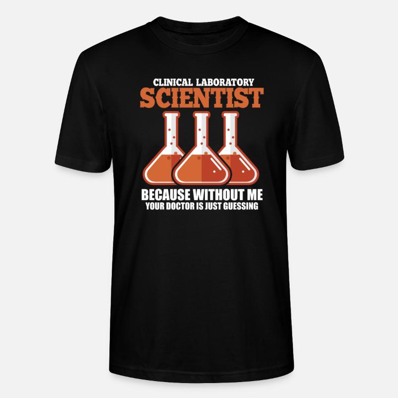 Scientifique scientifique nerd chimie cadeau - T-shirt bio CRAFTER Stanley Stella Unisexe - noir